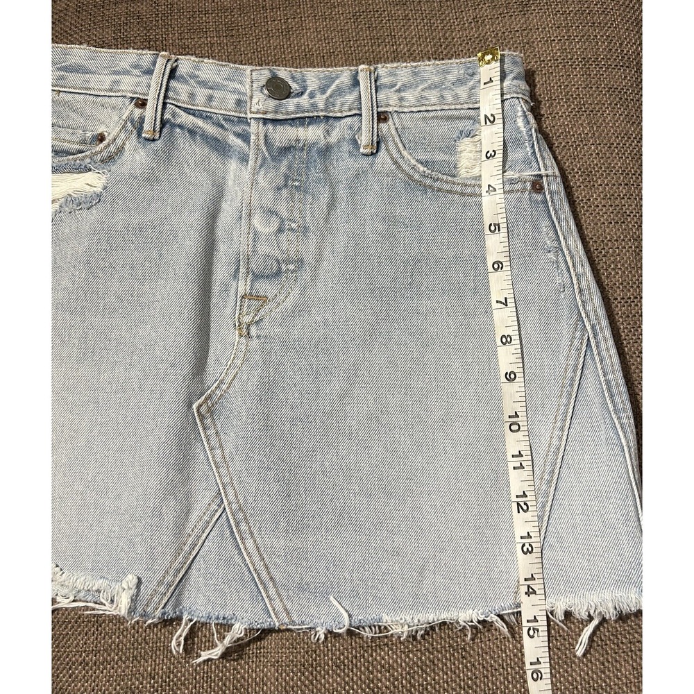 GRLFRND Eva Denim Size 26 A-Line Mini Skirt Button-Fly Women's - Picture 7 of 9